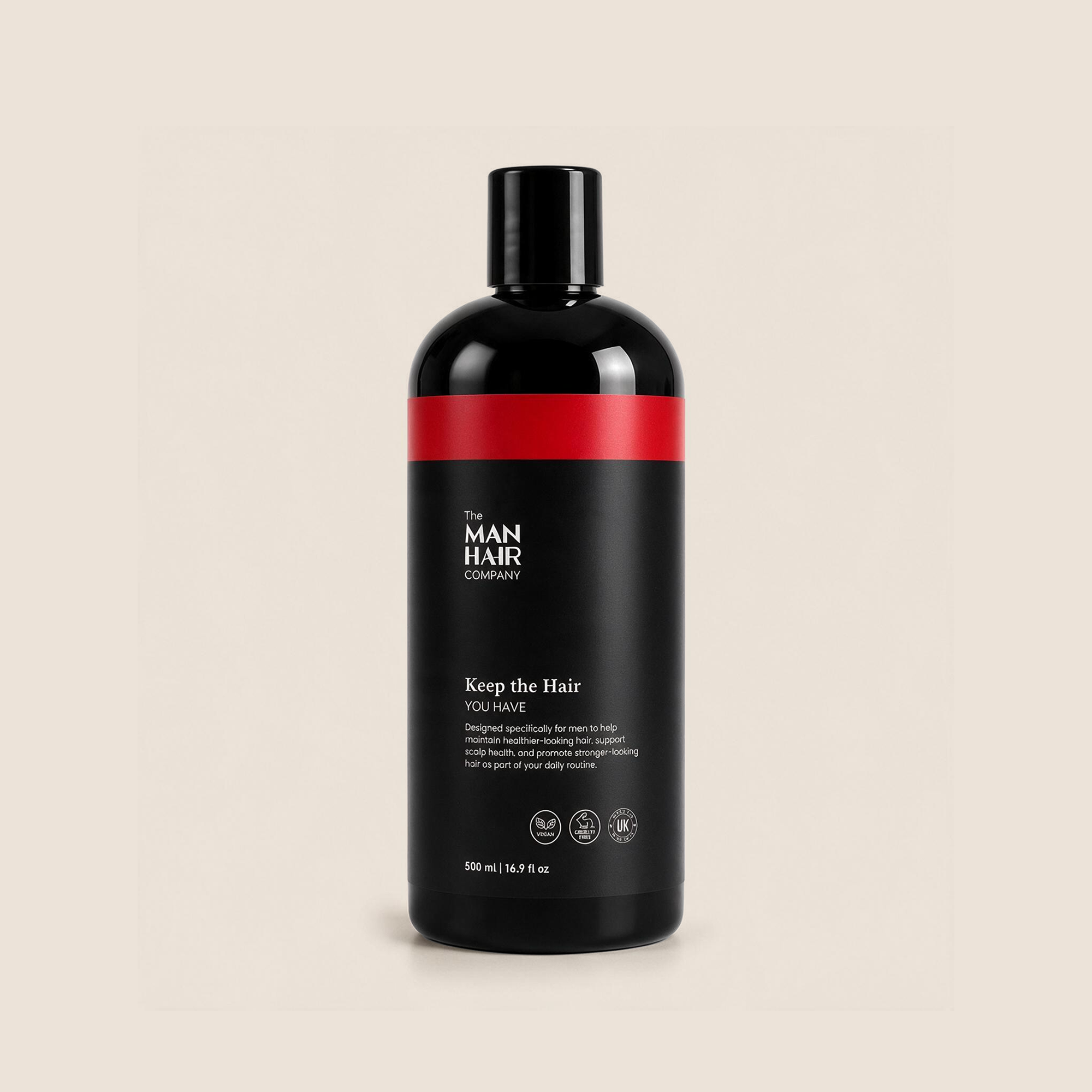 The Man Hair Shampoo 500ml bottle, front view